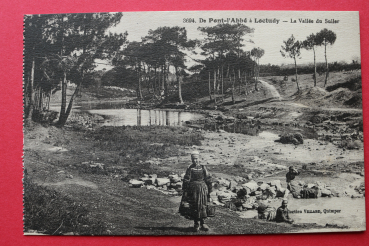 Ansichtskarte AK Pont l´ Abbé á Loctudy 1900-1930 Kinder Waschen See Natur Tümpel Wald Frankreich France 29 Finistere